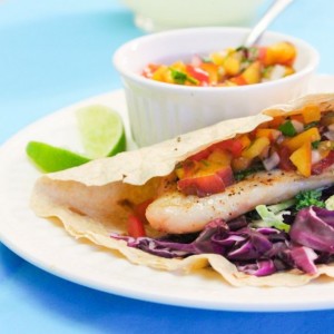 Grilled Tilapia Tacos with Nectarine Salsa