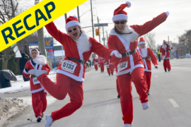 Santa runs to town at the Santa Pur-suit!
